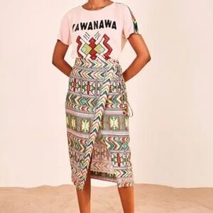 Farm Rio Yawanawa Multicolor  Wrap Skirt